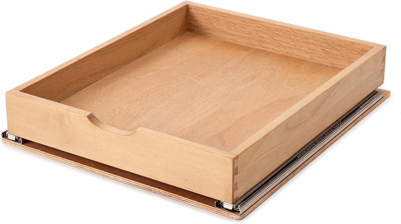 Draworia Pull Out Cabinet Drawers - 6x2 Size Options (12-23'W,18-21'D), Pre-Assembled with Soft Close Slides, Solid Beechwood, Easy Installation (18'W x 21'D) - Image 1